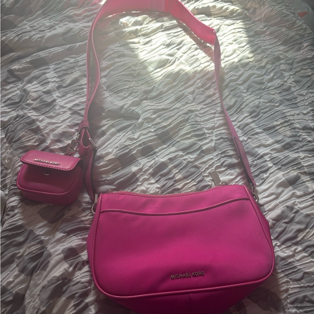 Michael Kors Pink Crossbody Bag Sleek Minimalist Design